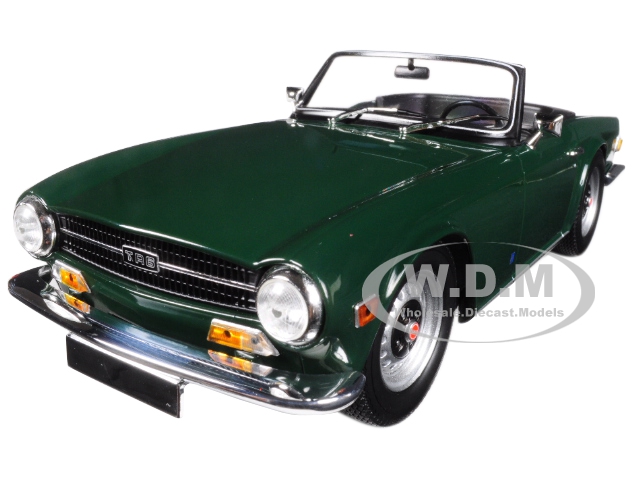 1969 Triumph TR6 Left-hand Drive Convertible Dark Green Limited Edition to 750 pieces Worldwide 1/18 Diecast Model Car by Minichamps