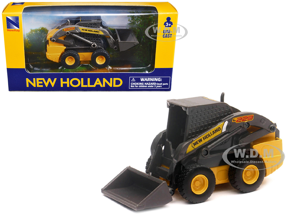 New Holland L228 Skid Steer Yellow Diecast Model by New Ray