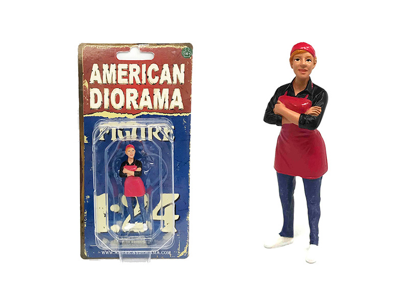 Image of Food Truck Chef Gloria Figure for 1/24 Scale Models by American Diorama