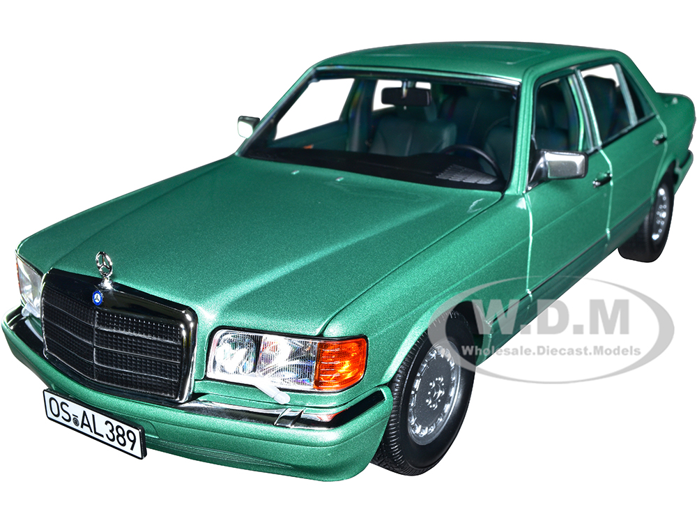 1991 Mercedes-Benz 560 SEL Light Green Metallic 1/18 Diecast Model Car by Norev