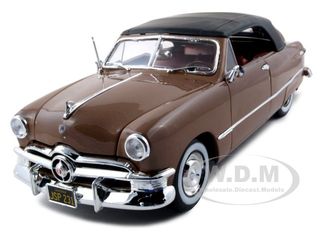 1950 Ford Convertible Soft Top Brown/Bronze 1/18 Diecast Model Car by Maisto