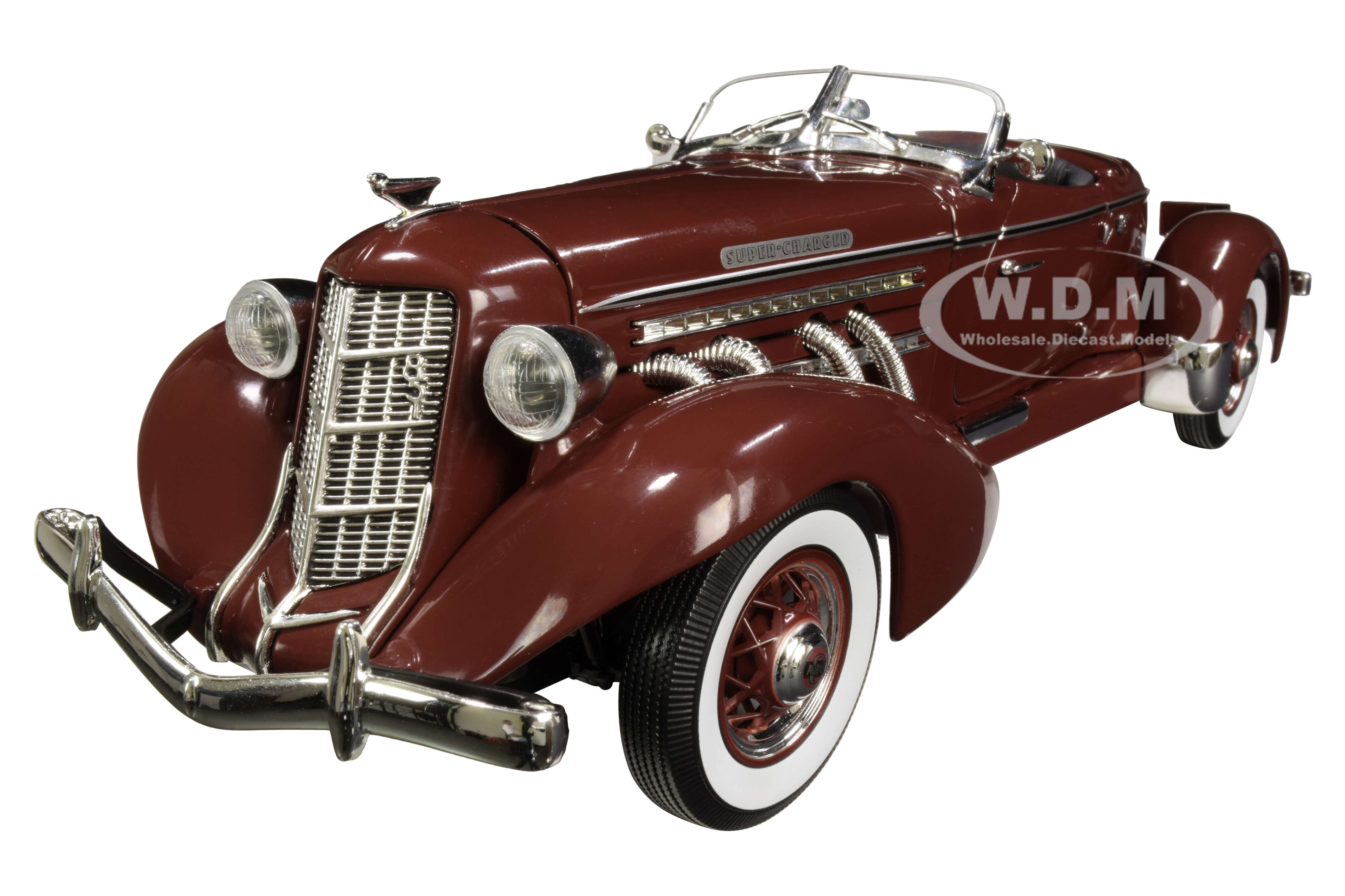 Image of 1935 Auburn 851 Speedster Plum Burgundy 1/18 Diecast Model Car by Autoworld