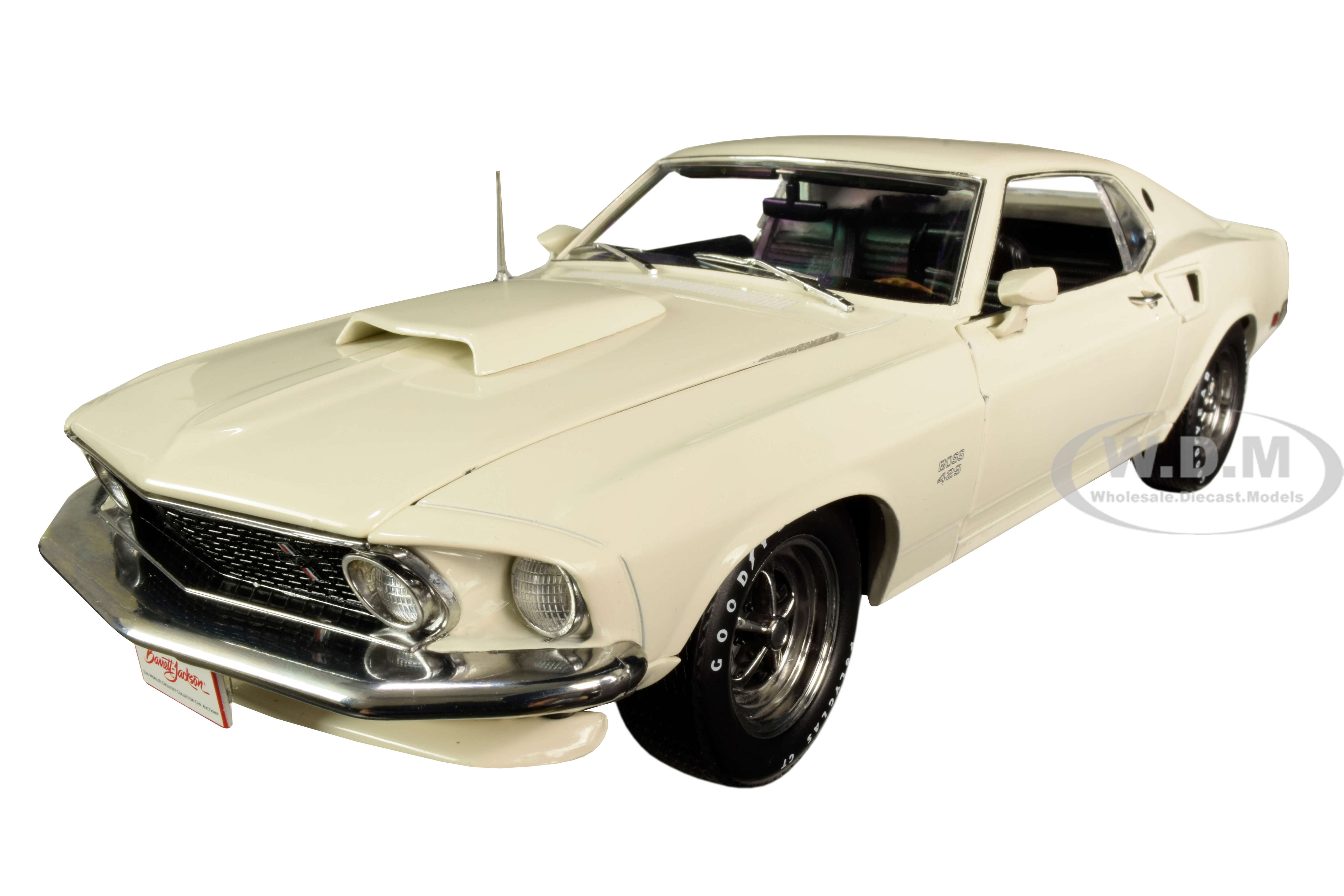 1969 Ford Mustang BOSS 429 Wimbledon White (Lot 1410) "Barrett-Jackson Scottsdale" (2018) 1/18 Diecast Model Car by Highway 61