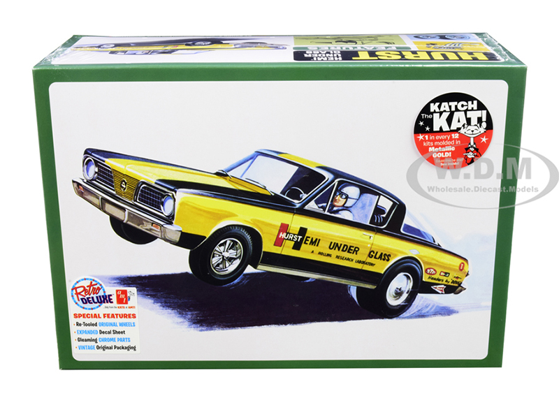 Skill 2 Model Kit 1966 Plymouth Barracuda Funny Car Hemi Under Glass 1/25 Scale Model by AMT