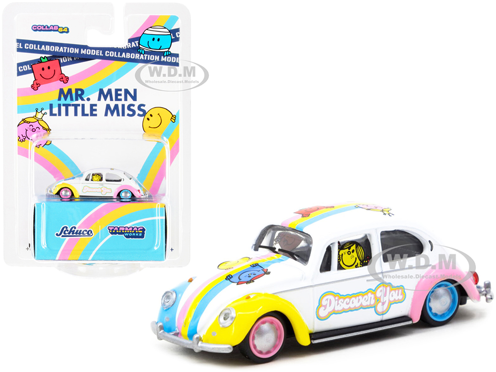 Volkswagen Beetle Low Rider Mr. Men Little Miss Collaboration Model 1/64 Diecast Model Car by Schuco & Tarmac Works