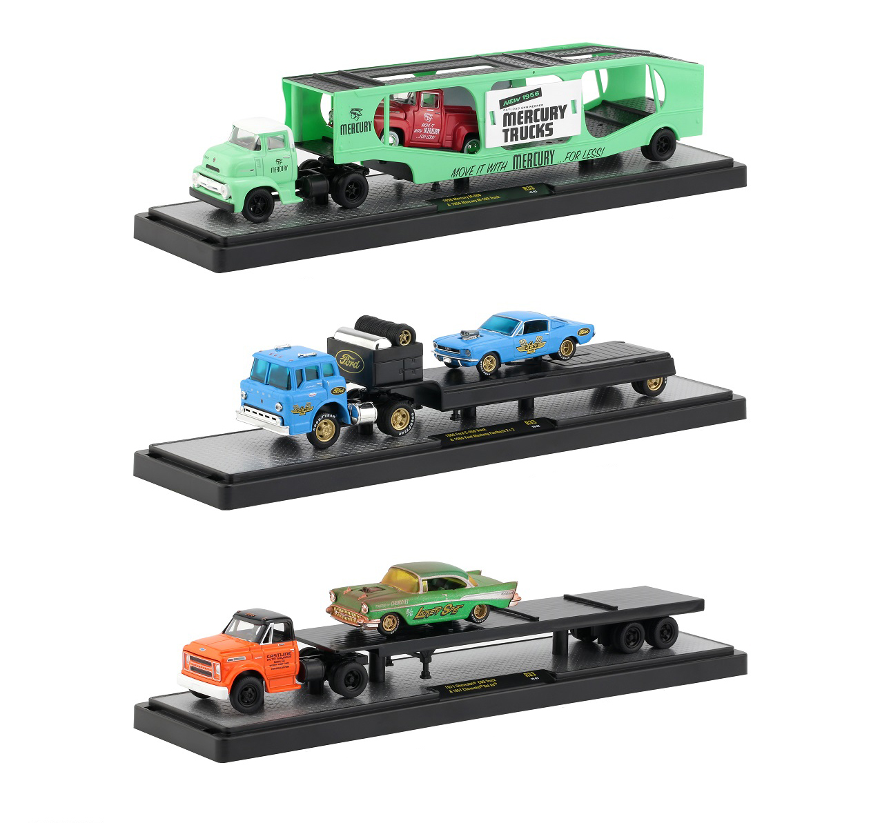 Image of Auto Haulers Release 33 3 Trucks Set 1/64 Diecast Models by M2 Machines