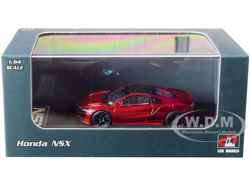 Honda NSX Red Metallic with Carbon Top 1/64 Diecast Model Car by LCD Models