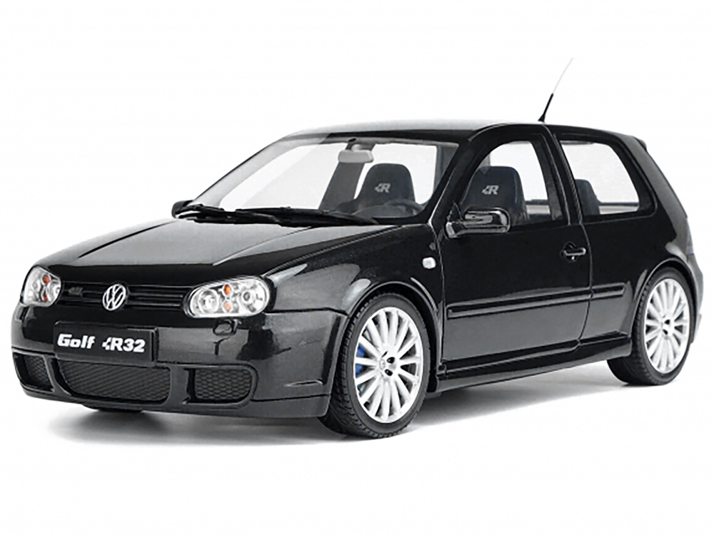 2003 Volkswagen Golf IV R32 Black Magic Nacre Limited Edition to 3000 pieces Worldwide 1/18 Model Car by Otto Mobile
