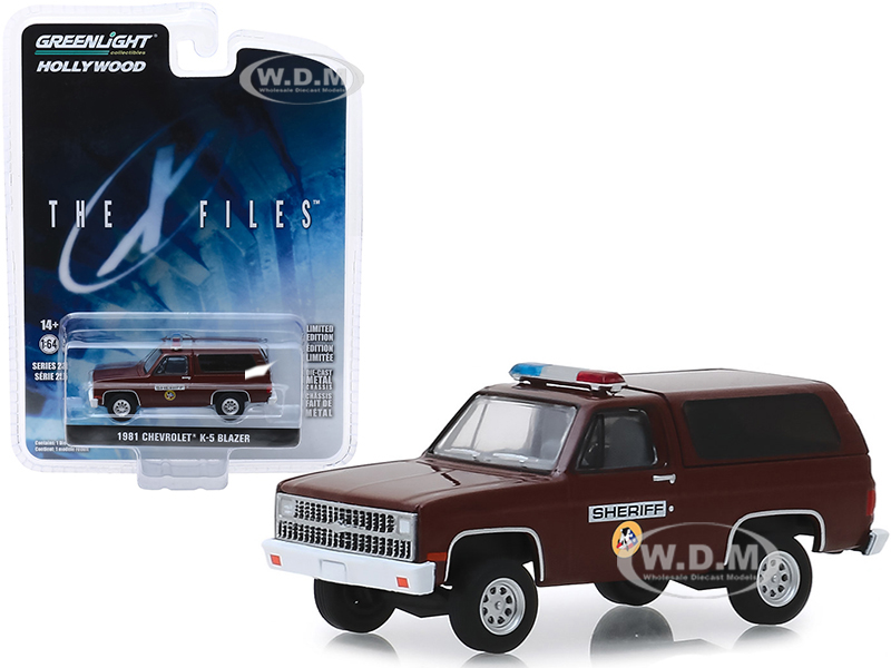 1981 Chevrolet K-5 Blazer "sheriff" "the X-files" (1993-2002) Tv Series "hollywood Series" Release 25 1/64 Diecast Model Car By Greenlight