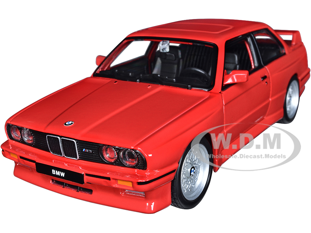 1988 BMW 3 Series M3 E30 Red 1/24 Diecast Model Car by Bburago