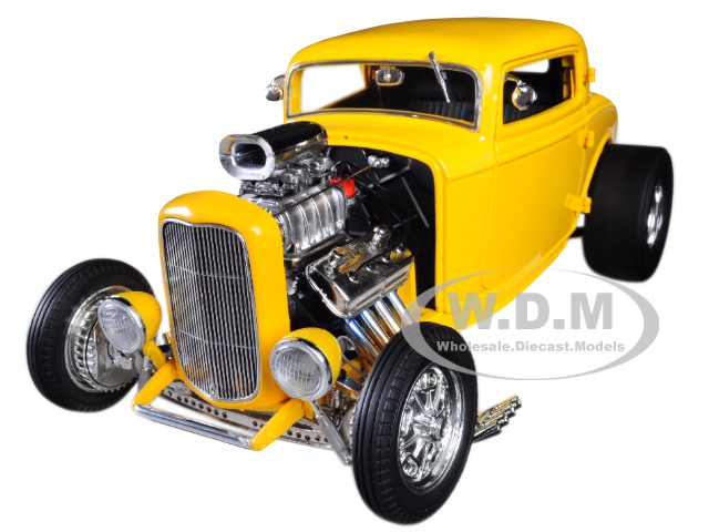 1932 Ford Blown 3 Window "deuces Wild" Yellow Limited Edition To 960 Pieces Worldwide 1/18 Diecast Model Car By Acme