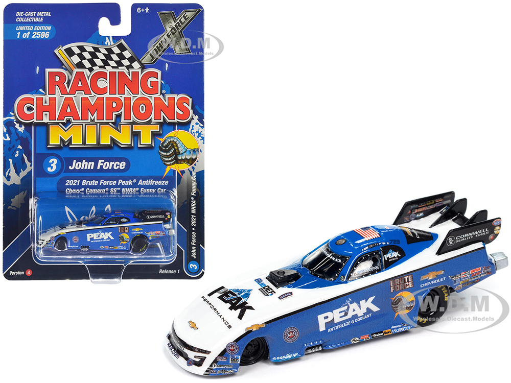 Chevrolet Camaro SS NHRA Funny Car John Force Brute Force Peak (2021) John Force Racing Racing Champions Mint 2023 Release 1 Limited Edition To
