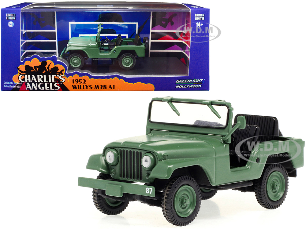 1952 Willys M38 A1 Matt Green Charlies Angels (1976-1981) TV Series 1/43 Diecast Model Car by Greenlight