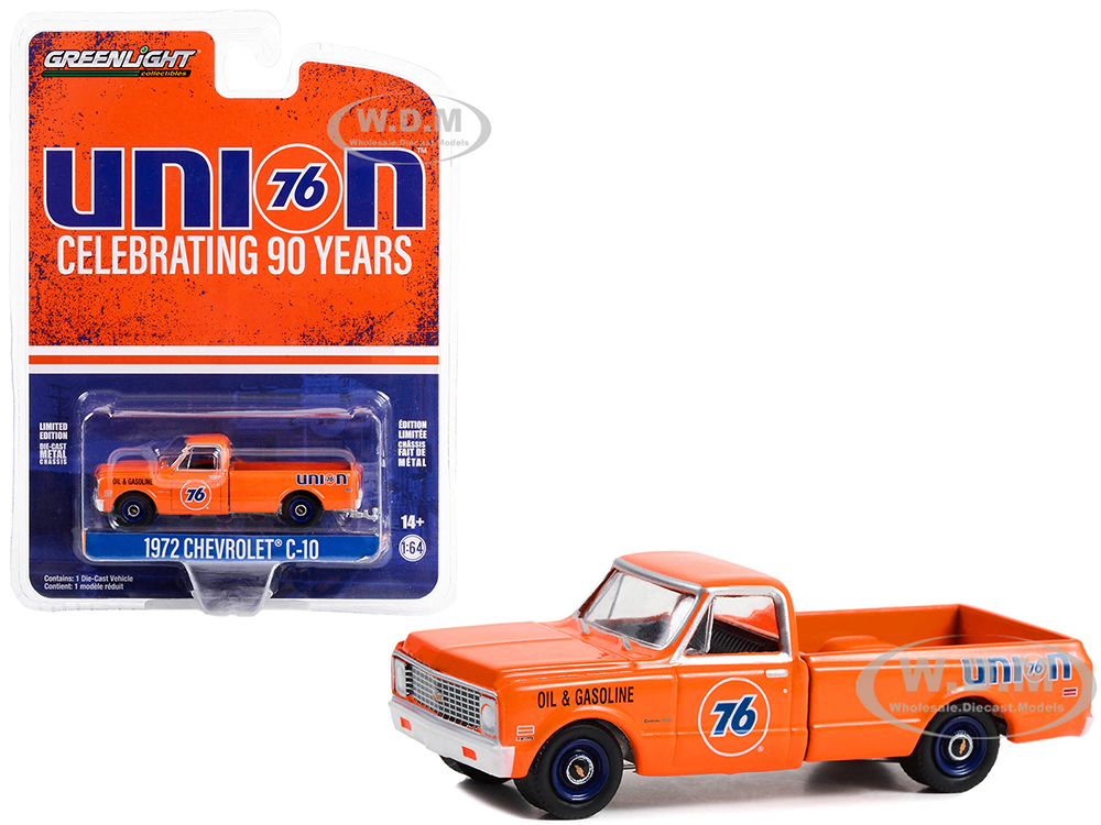 1972 Chevrolet C-10 Pickup Truck Orange "Union 76 Celebrating 90 Years" "Anniversary Collection" Series 15 1/64 Diecast Model Car by Greenlight