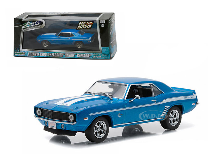 Brians 1969 Chevrolet Yenko Camaro "The Fast and The Furious-2 Fast 2 Furious" Movie (2003) 1/43 Diecast Model Car by Greenlight
