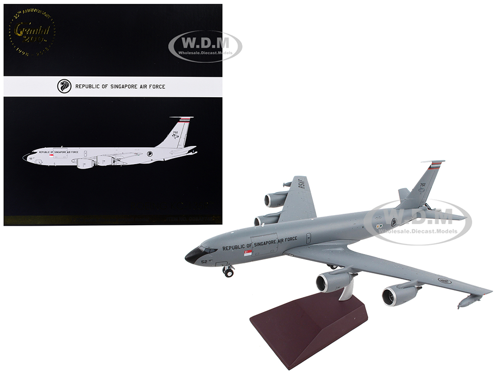 Boeing KC-135R Stratotanker Tanker Aircraft Republic of Singapore Air Force Gray Gemini 200 Series 1/200 Diecast Model Airplane by GeminiJets