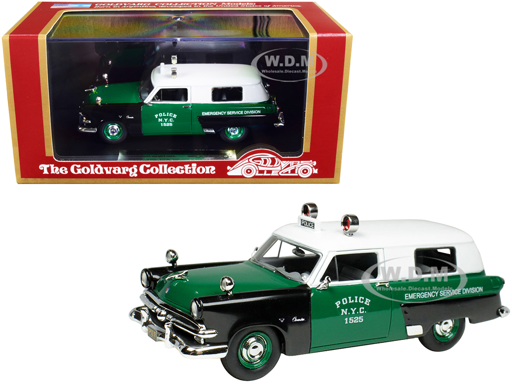 1953 Ford Courier Police Car Green and Black with White Top "Emergency Service Division" New York City N.Y.C. Limited Edition to 300 pieces Worldwide