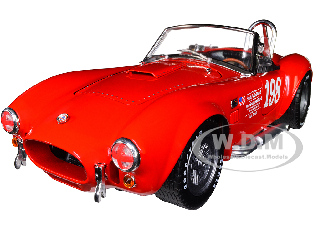1965 Shelby Cobra 427 S/C Convertible 198 Red "ACME Exclusive" 1/18 Diecast Model Car by Shelby Collectibles