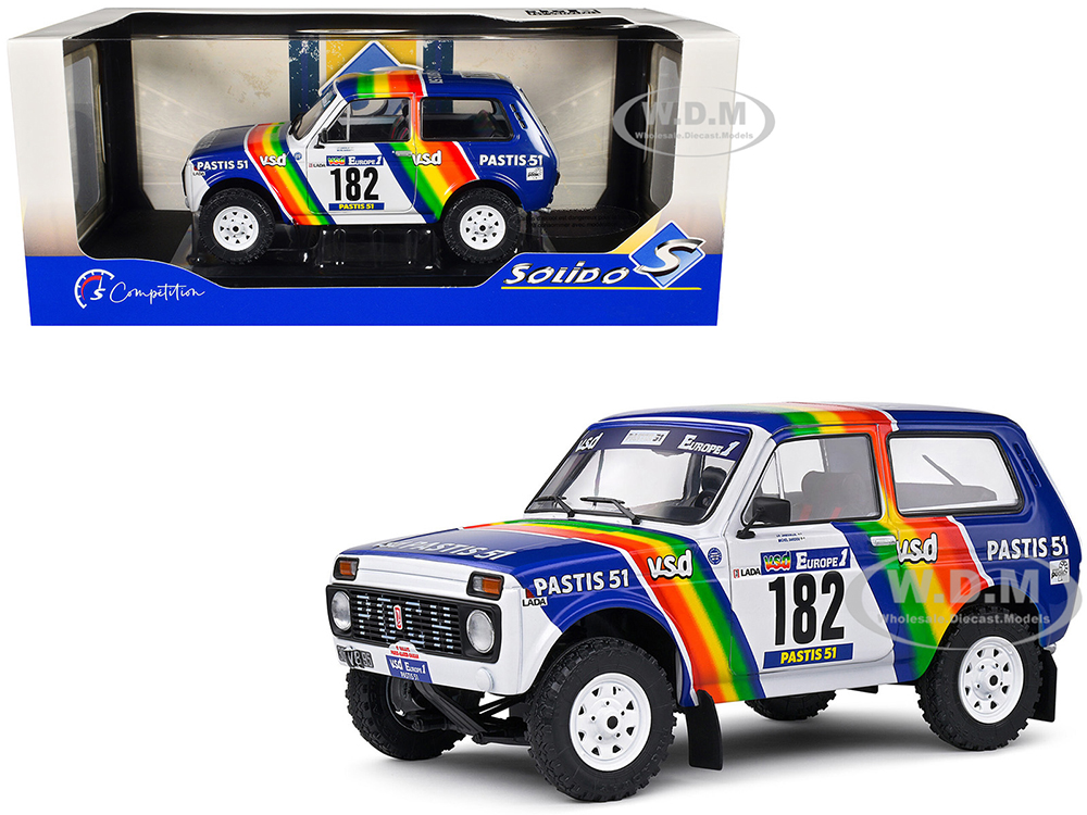 Lada Niva 182 Jean-Pierre Jabouille - Michel Sardou "ParisDakar Rally" (1984) "Competition" Series 1/18 Diecast Model Car by Solido