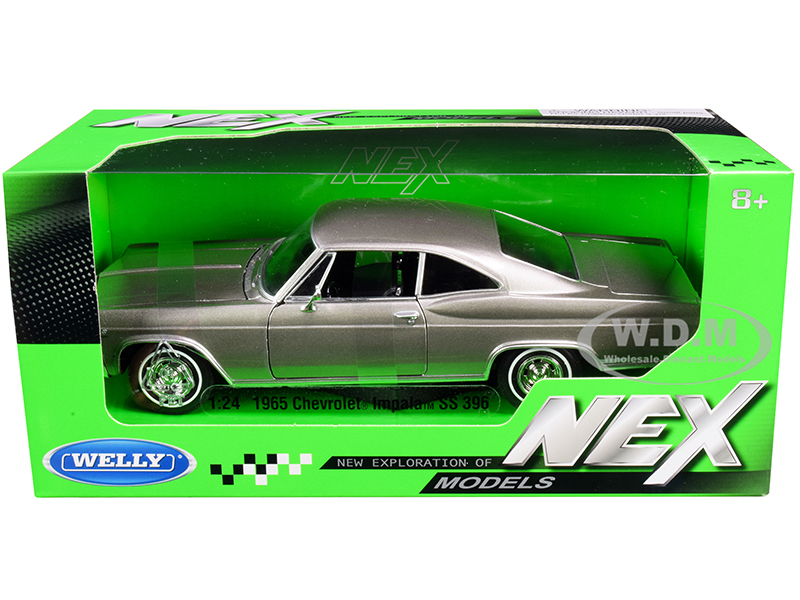 1965 Chevrolet Impala SS 396 Gray Metallic "NEX Models" 1/24 Diecast Model Car by Welly