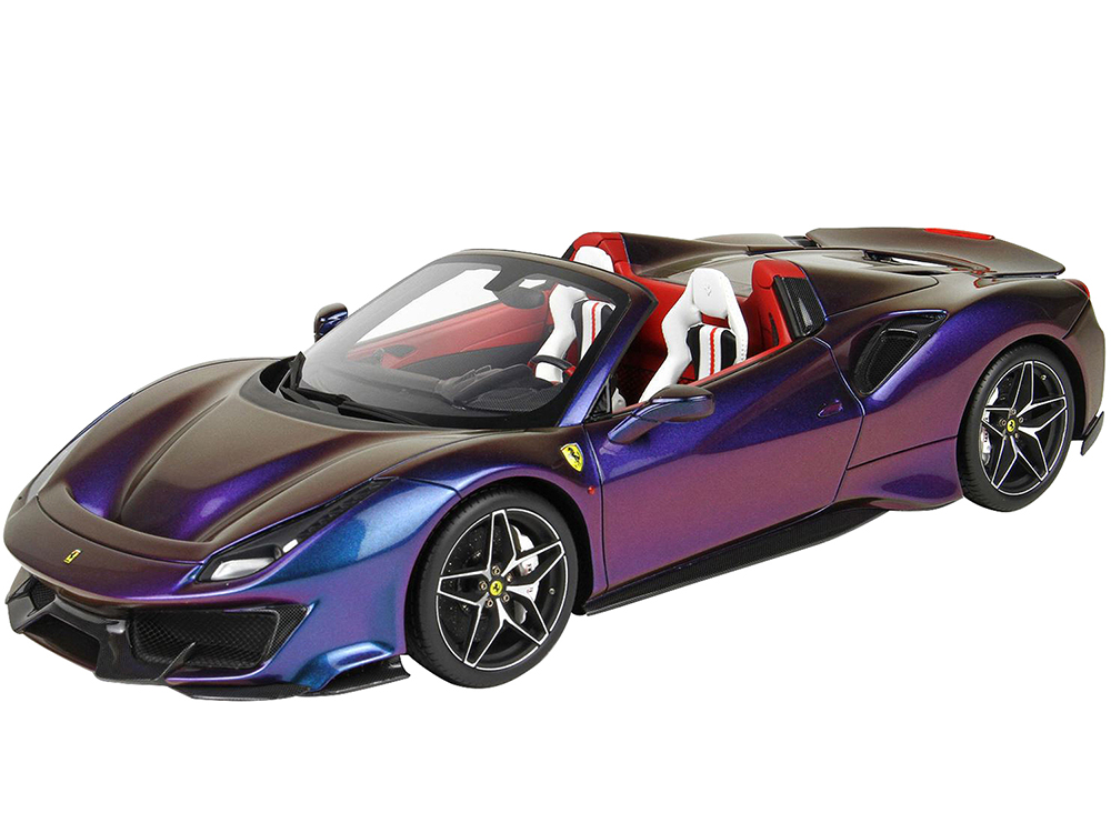 Image of 2018 Ferrari 488 Pista Spider Chameleon with DISPLAY CASE Limited Edition to 20 pieces Worldwide 1/18 Model Car by BBR