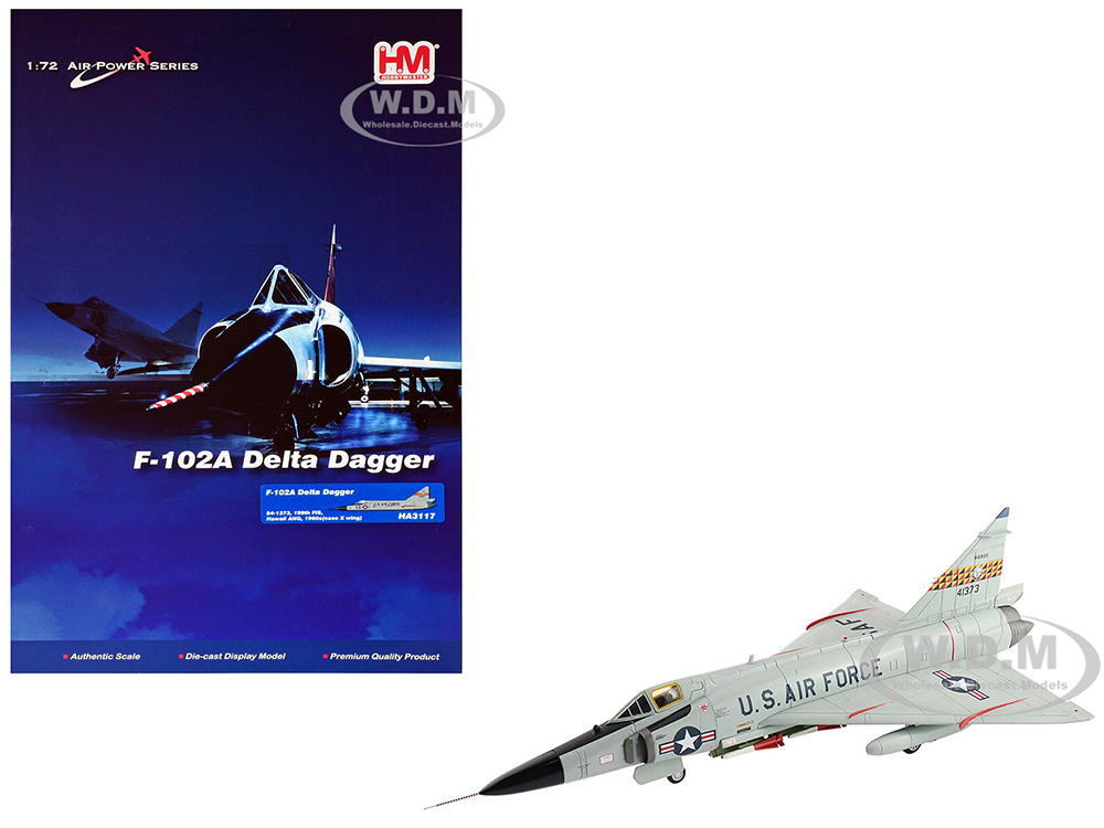 Convair F-102A Delta Dagger Interceptor Aircraft "199th Fighter Interceptor Squadron (FIS) Hawaii Air National Guard" (1960s) United States Air Force