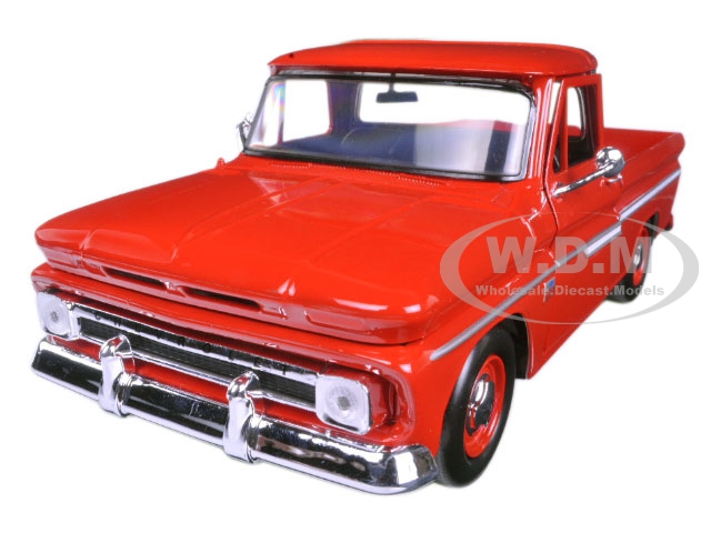 1966 Chevrolet C10 Fleetside Pickup Truck Red 1/24 Diecast Model Car by Motormax