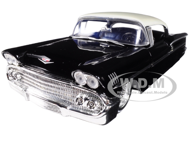 Image of 1958 Chevrolet Impala Black "Lowrider Series" Street Low 1/24 Diecast Model Car by Jada