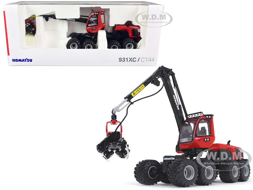 Komatsu 931XC.3 Harvester Red and Black 1/32 Diecast Model by First Gear