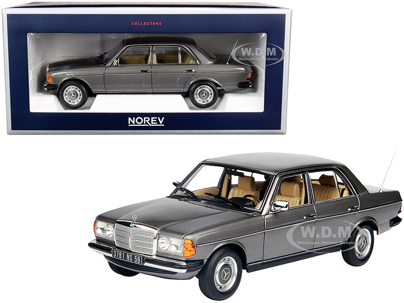 Image of 1982 Mercedes Benz 200 Anthracite Gray Metallic 1/18 Diecast Model Car by Norev