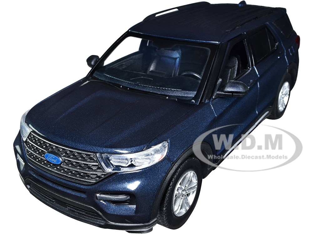 2022 Ford Explorer XLT Dark Blue Metallic Timeless Legends Series 1/24 Diecast Model Car by Motormax