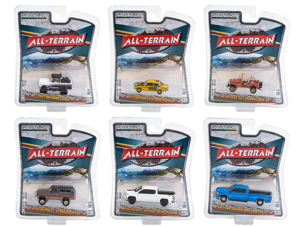 "All Terrain" Series 13 Set of 6 pieces 1/64 Diecast Model Cars by Greenlight