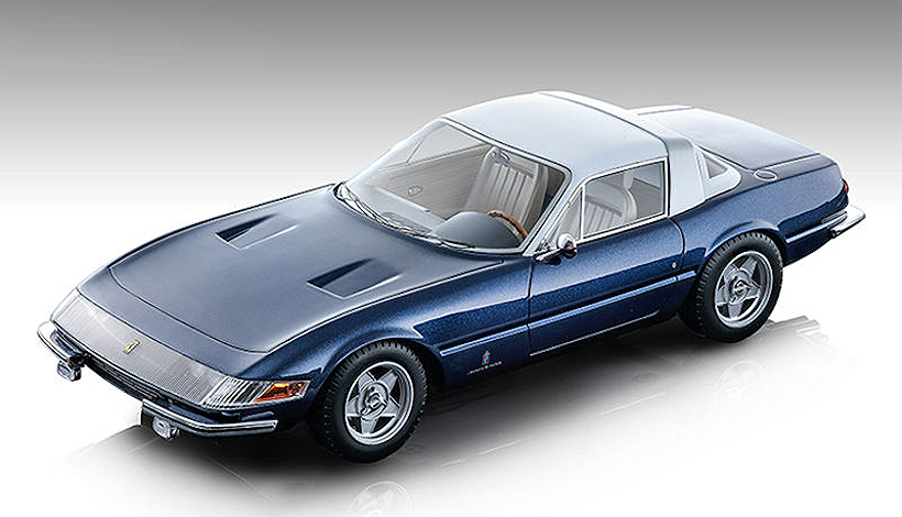 Image of 1969 Ferrari 365 GTB/4 Daytona Coupe Speciale Metallic Blue Tour de France with White Top "Mythos Series" Limited Edition to 140 pieces Worldwide 1/1