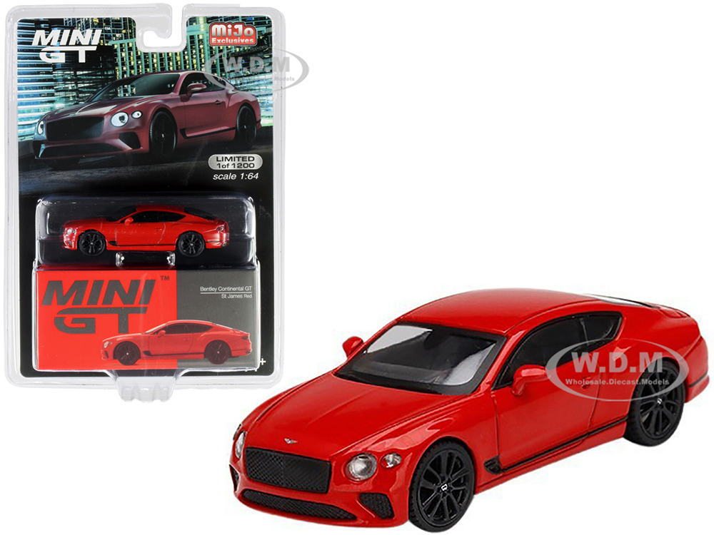 Bentley Continental GT St. James Red Limited Edition to 1200 pieces Worldwide 1/64 Diecast Model Car by True Scale Miniatures