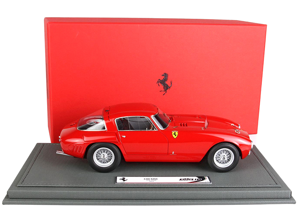 1953 Ferrari 340 MM S/N 0320 Red With DISPLAY CASE Limited Edition To 99 Pieces Worldwide 1/18 Model Car By BBR