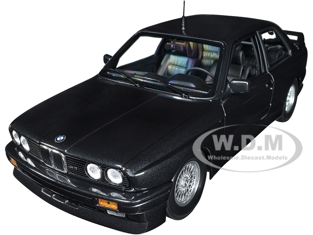 1987 BMW M3 Street Black Metallic 1/18 Diecast Model Car by Minichamps