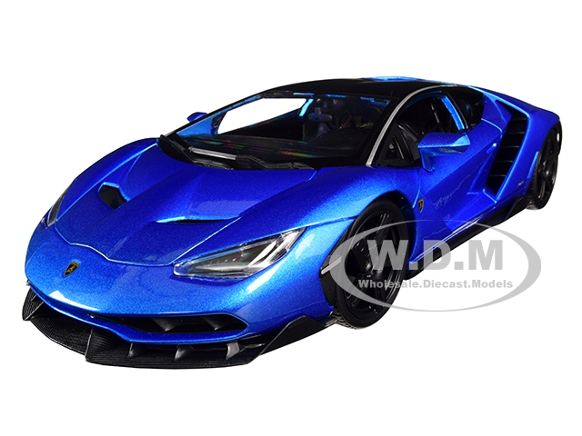 Lamborghini Centenario Metallic Blue With Black Top 1/18 Diecast Model Car By Maisto