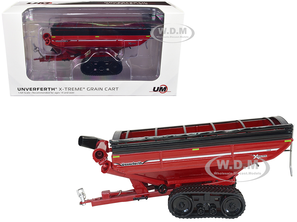 Unverferth X-Treme 1319 Grain Cart with Tracks Red 1/64 Diecast Model by SpecCast