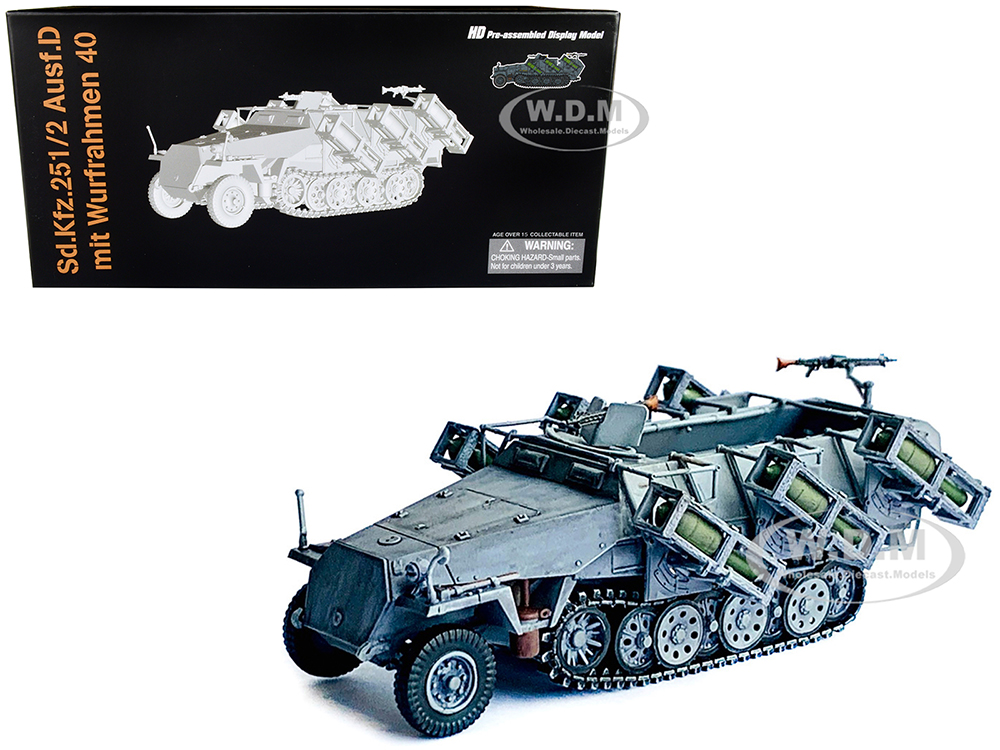 German Sd.Kfz. 251/2 Ausf.D mit Wurfrahmen 40 MRL (Multiple Rocket Launcher) Vehicle Gray "NEO Dragon Armor" Series 1/72 Plastic Model by Dragon Mode