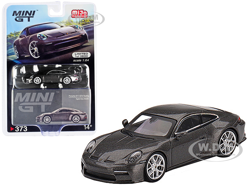 Porsche 911 (992) GT3 Touring Agate Gray Metallic Limited Edition to 3600 pieces Worldwide 1/64 Diecast Model Car by True Scale Miniatures