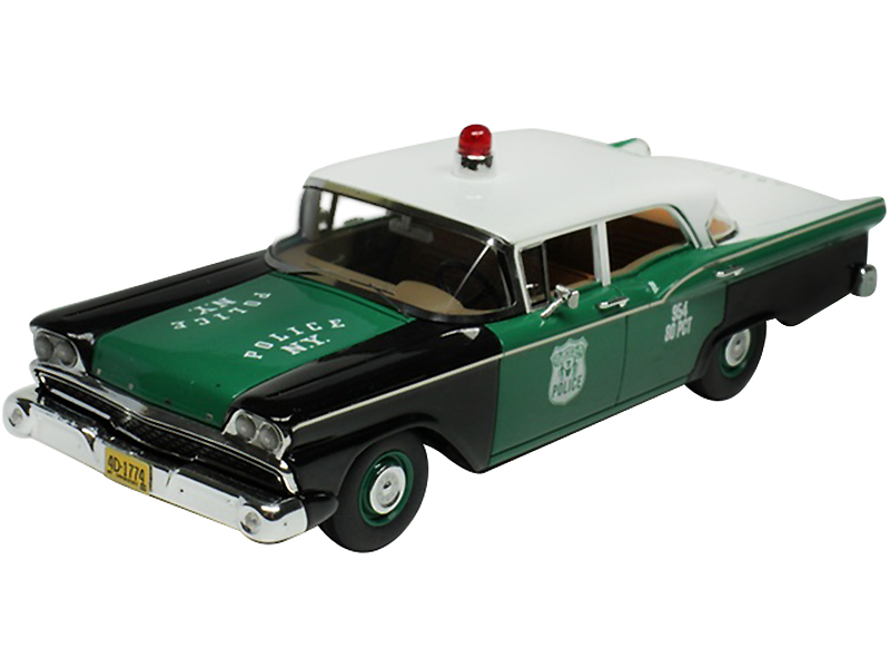 1959 Ford Fairlane Green with White Top  New York Police Department Tactical Patrol Force Limited Edition 1/43 Model Car by Goldvarg Collection