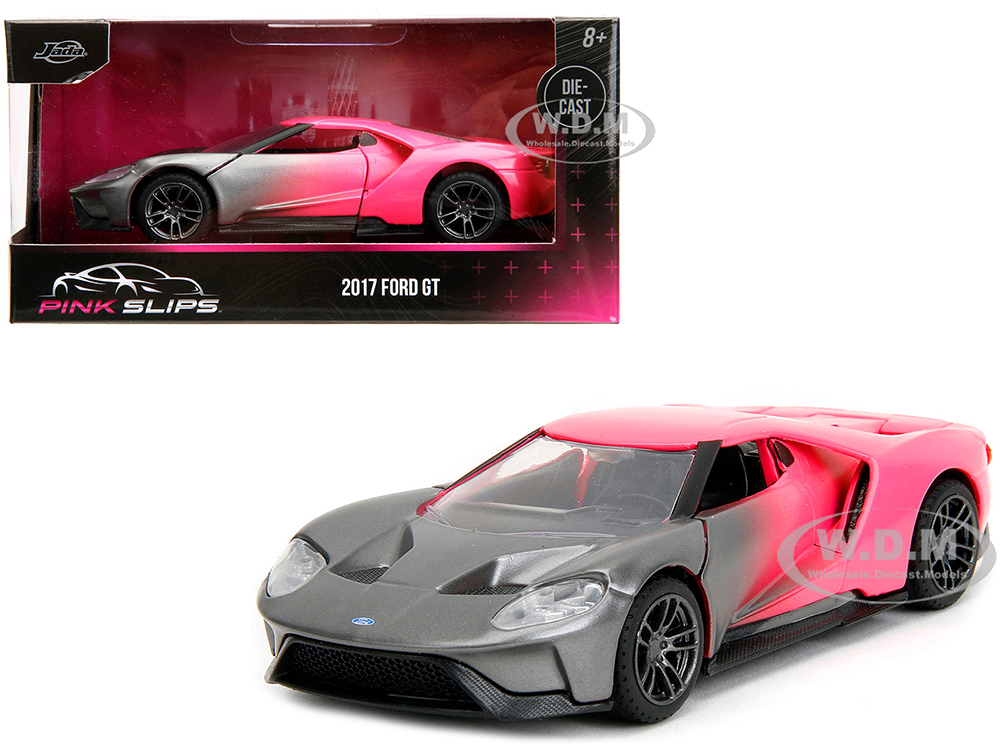 2017 Ford GT Gray Metallic and Pink Gradient Pink Slips Series 1/32 Diecast Model Car by Jada