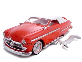 1949 Ford Convertible Red 1/24 Diecast Car By Unique Replicas