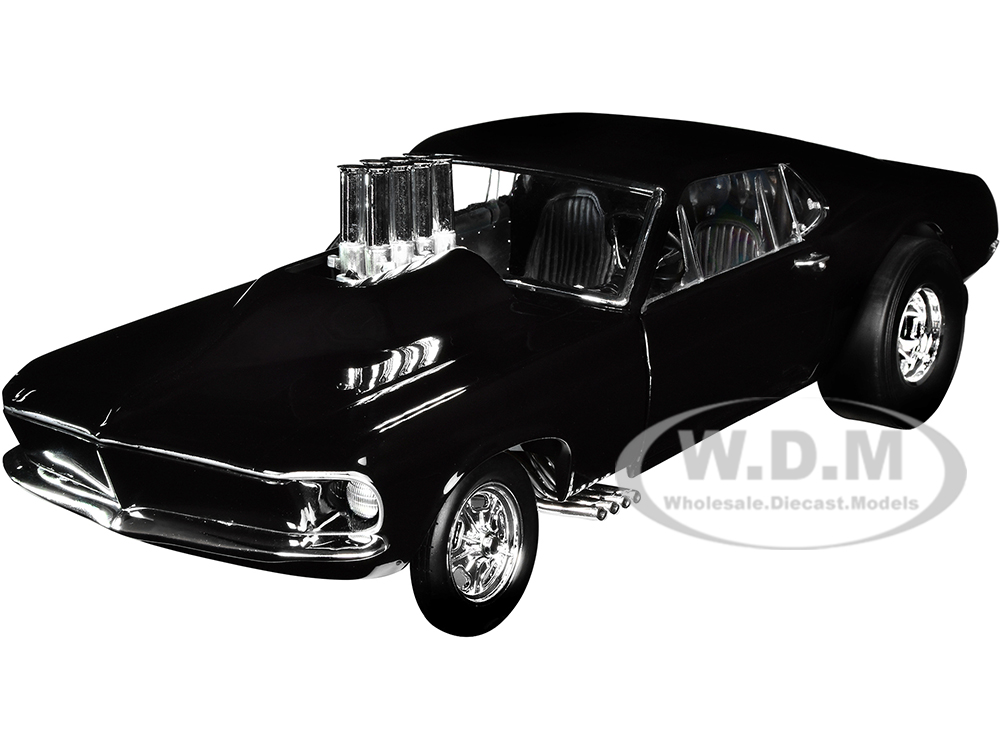 1969 Ford Mustang BOSS Gasser "Show Stopper" Triple Gloss Black Limited Edition to 396 pieces Worldwide 1/18 Diecast Model Car by GMP