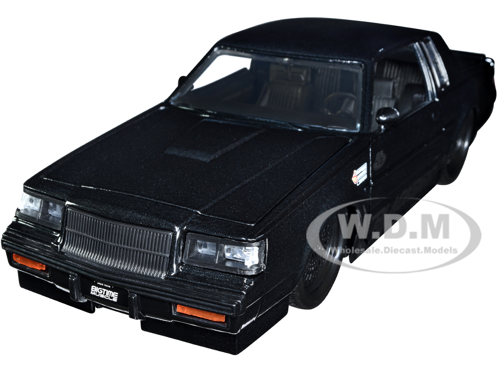 1987 Buick Grand National Black Metallic "Blackbird" "Bigtime Muscle" Series 1/24 Diecast Model Car by Jada