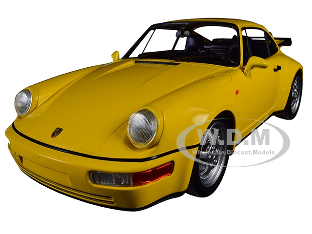 1990 Porsche 911 Turbo Yellow Limited Edition To 600 Pieces Worldwide 1/18 Diecast Model Car By Minichamps