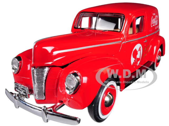 Image of 1940 Ford Sedan Delivery Van "Coca-Cola" Red 1/24 Diecast Model Car by Motorcity Classics