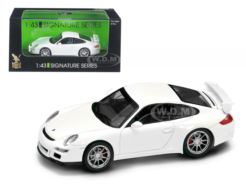 Porsche 911 997 Gt3 White Signature Series 1/43 Diecast Model Car By Road Signature