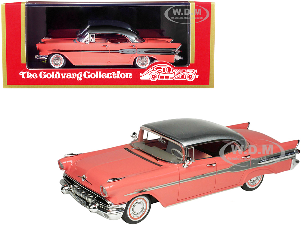 1957 Pontiac Star Chief 4-Door Hardtop Carib Coral with Gray Metallic Top Limited Edition to 310 pieces Worldwide 1/43 Model Car by Goldvarg Collecti