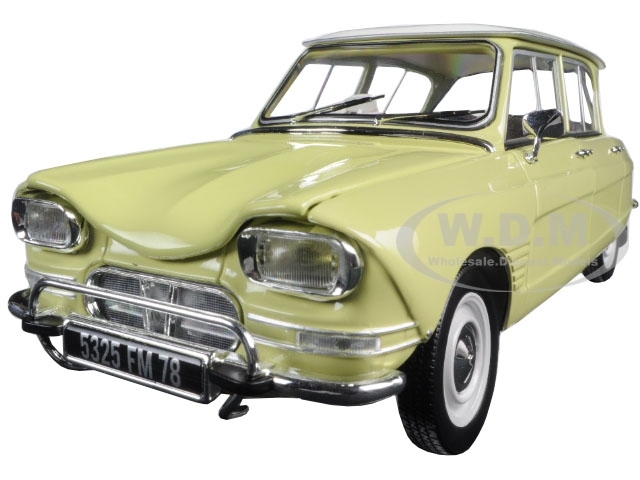 1964 Citroen Ami 6 Naples Yellow 1/18 Diecast Model Car By Norev